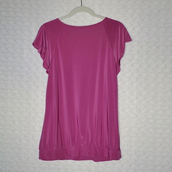 The Limited Pink Flutter Sleeve Top - Picture 3 of 4